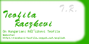 teofila raczkevi business card